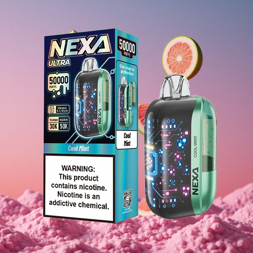 NEXA Ultra 50K Descartável Vape Menta Fresca com 20ml Pré-preenchido e 50000 Puffs