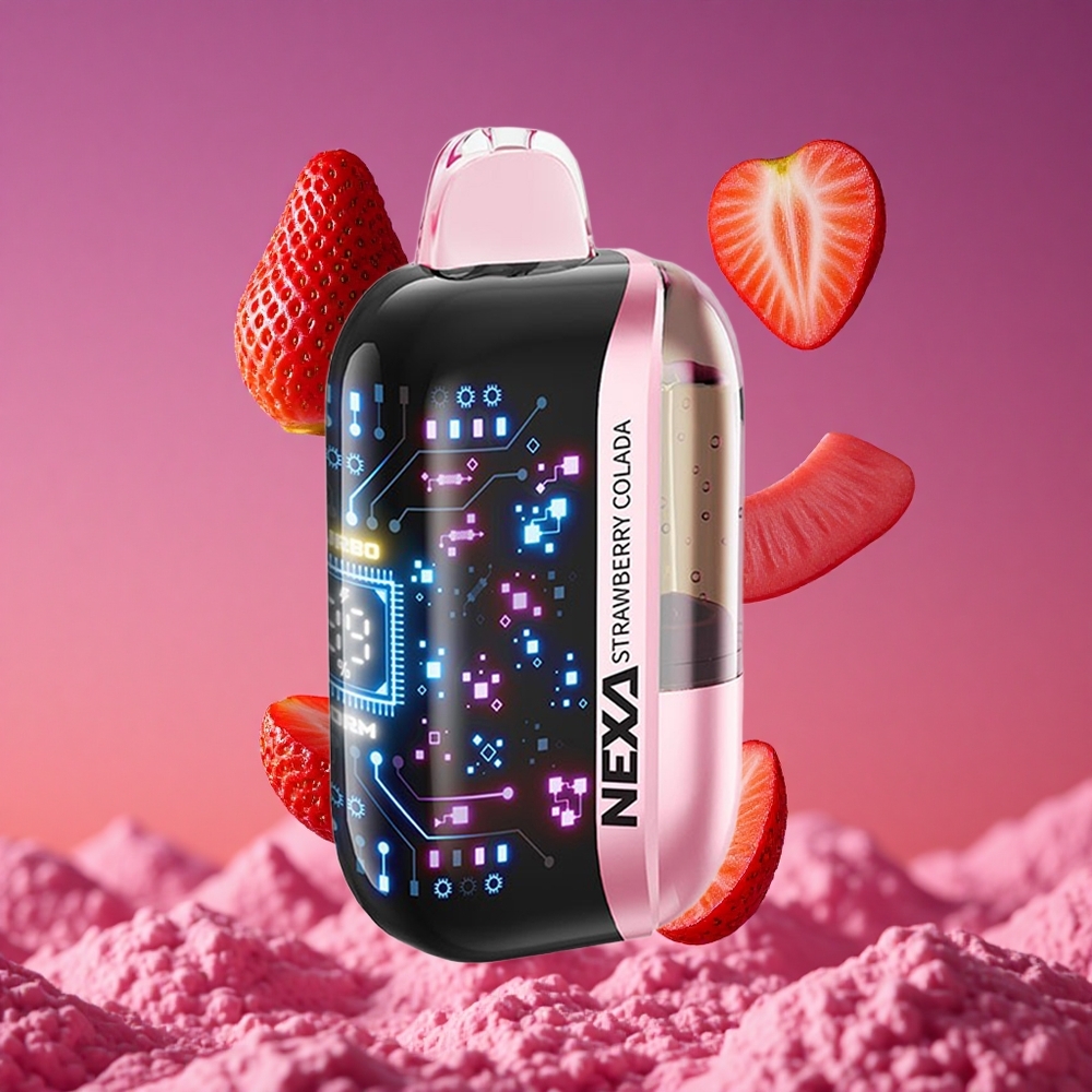 NEXA Ultra 50K Descartável com 20ml Pré-preenchido e 50000 Puffs Sabor Colada de Morango