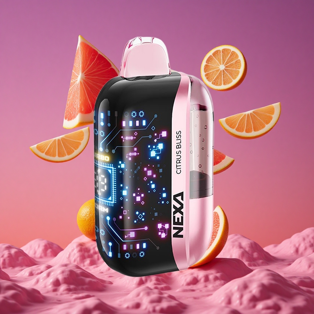 NEXA Ultra 50K Vape Descartável Felicidade Cítrica com 20ml Pré-preenchido e 50000 Puffs