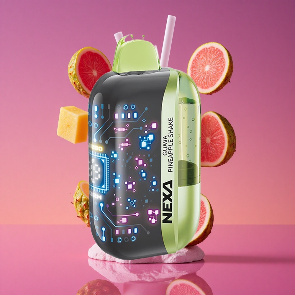 NEXA Ultra 50K Vape Descartável Guava Abacaxi Shake com 20ml Pré-preenchido e 50000 Puffs