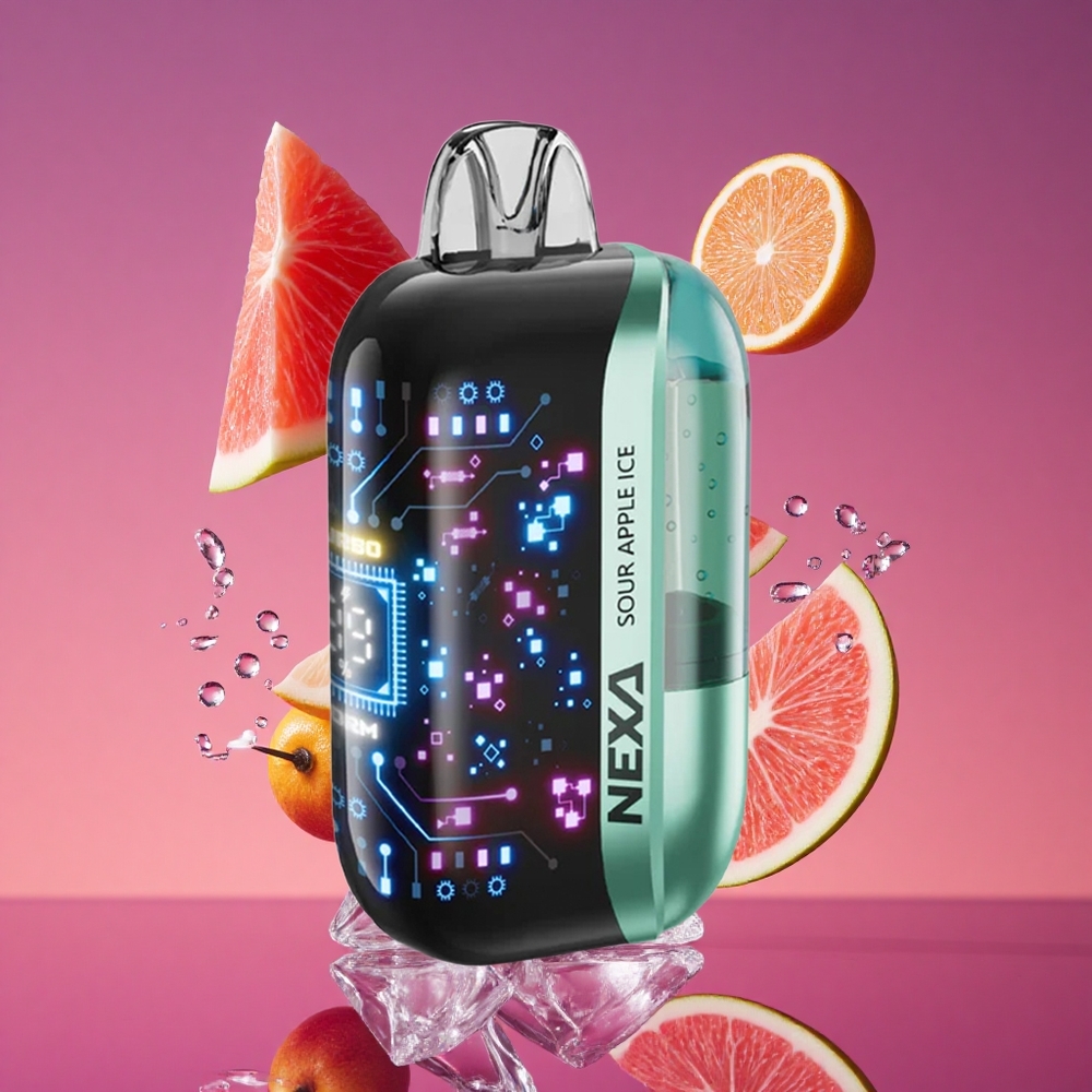 NEXA Ultra 50K Vape Descartável Maçã Verde Gelada com 20ml Pré-preenchido e 50000 Puffs