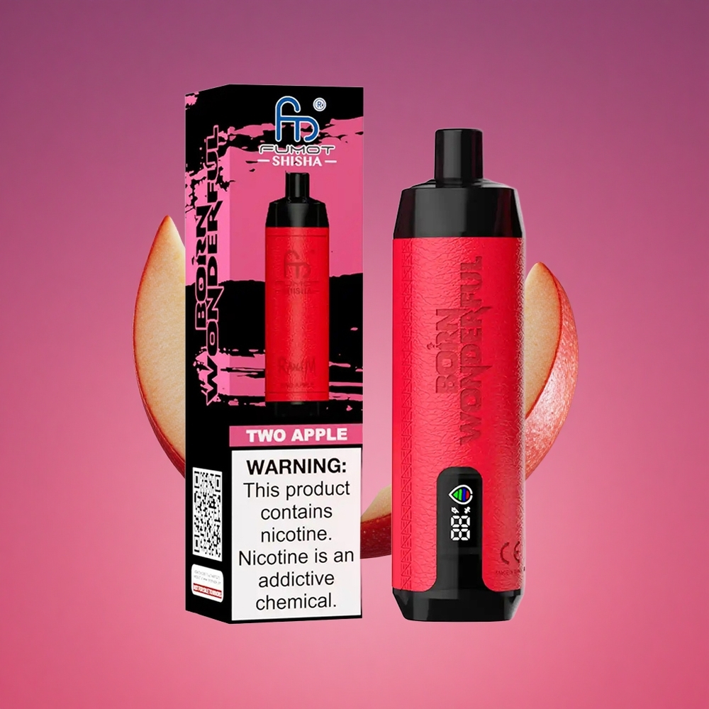 RandM Fumot Shisha 10000 Puffs com 18ml de Líquido Pré-carregado e Sabor Maçã Dupla