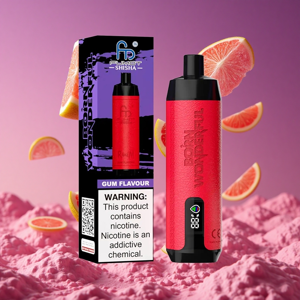 RandM Fumot Shisha 10000 Puffs com Indicador LED e Sabor Chiclete