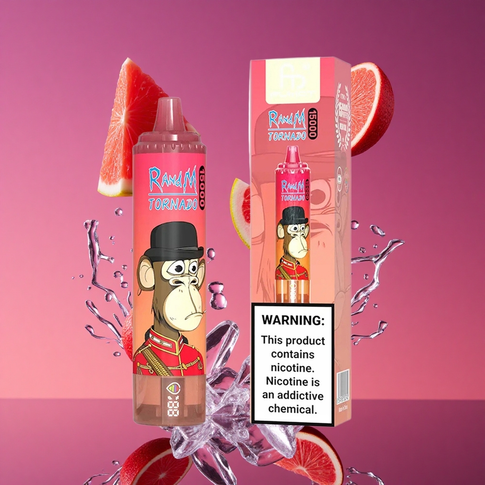 RandM Fumot Tornado 15000 Puffs 25ml Energia Vermelha Gelo