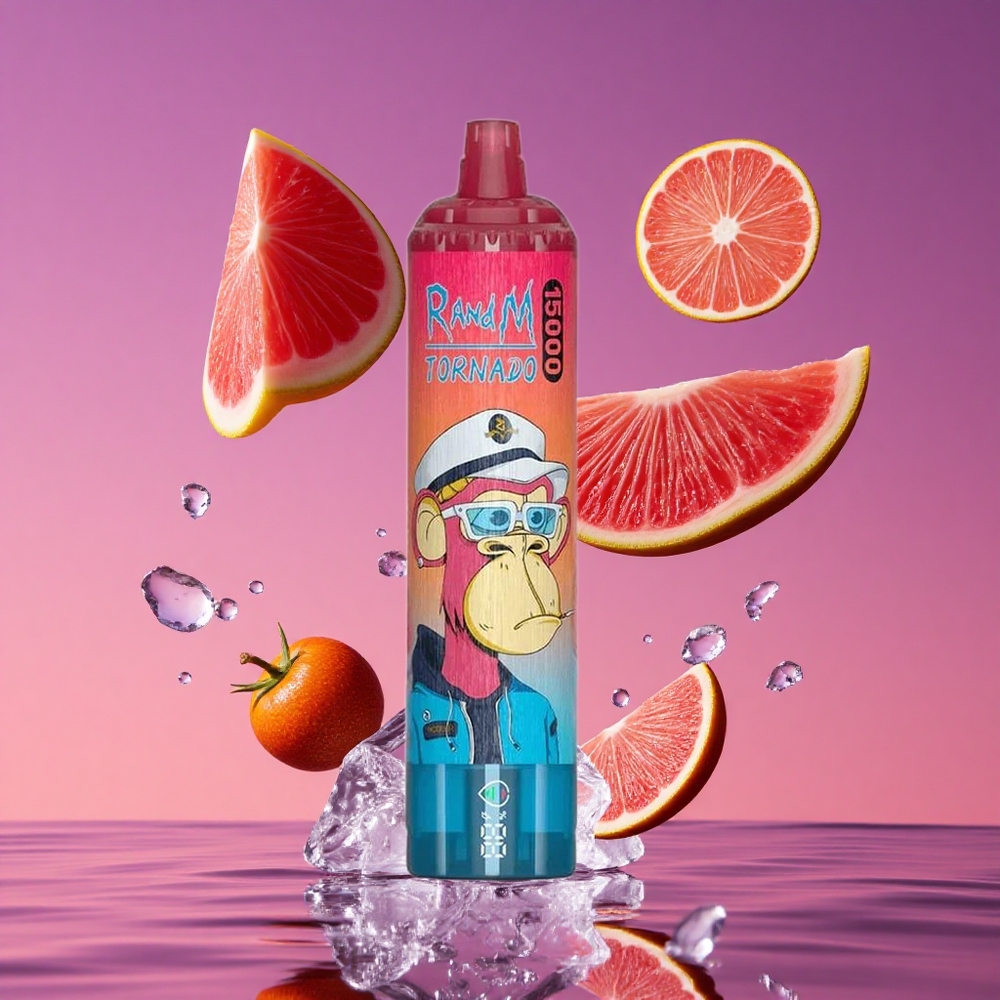 RandM Fumot Tornado 15000 Puffs 25ml Gelo Luxuriante Tela LCD