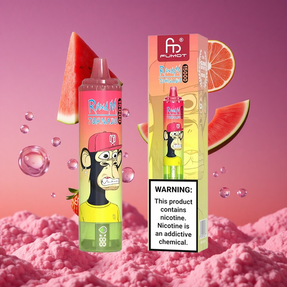RandM Fumot Tornado 15000 Puffs 25ml Morango Melancia Limonada