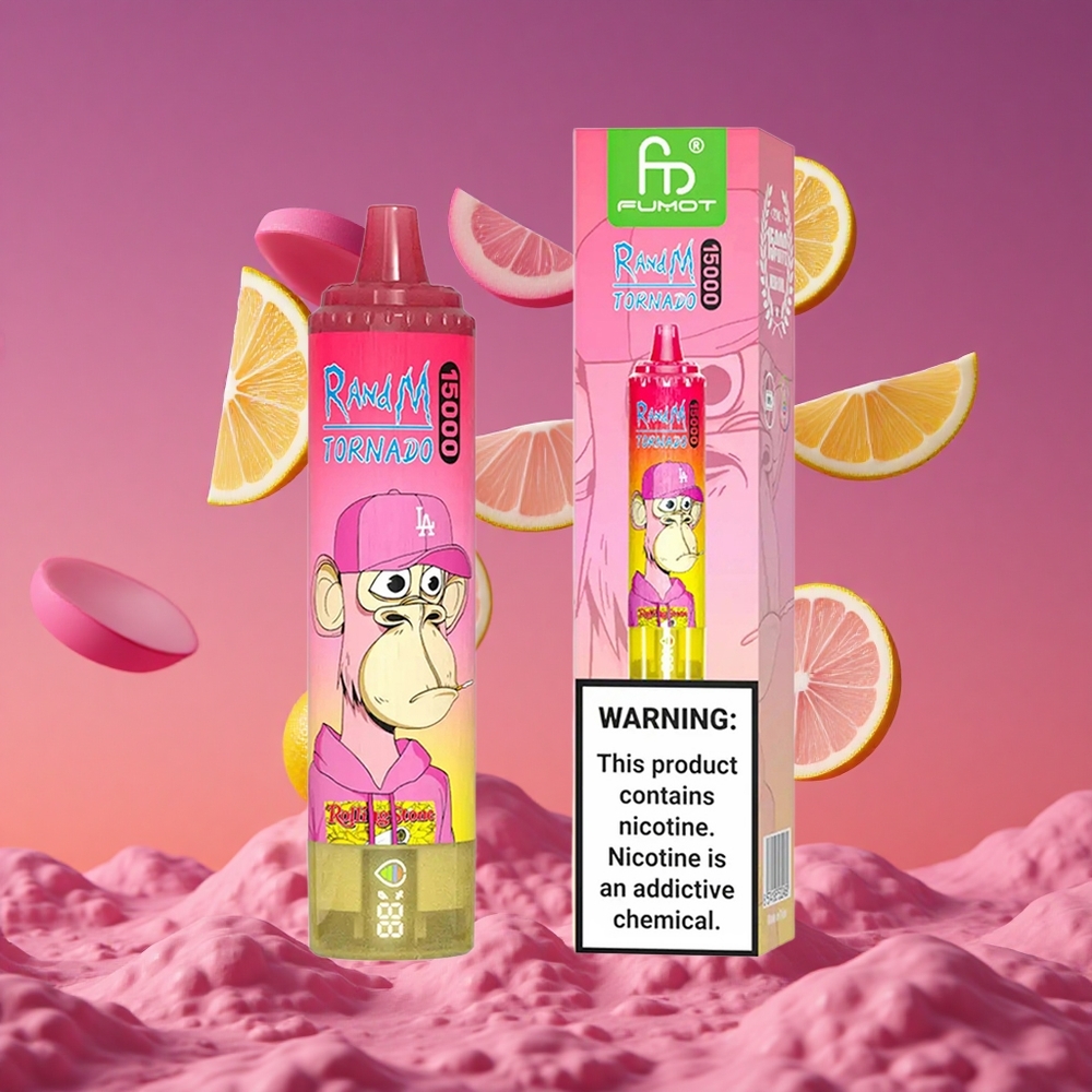RandM Fumot Tornado 15000 Puffs USB Tipo-C Recarregável com Sabor Limão