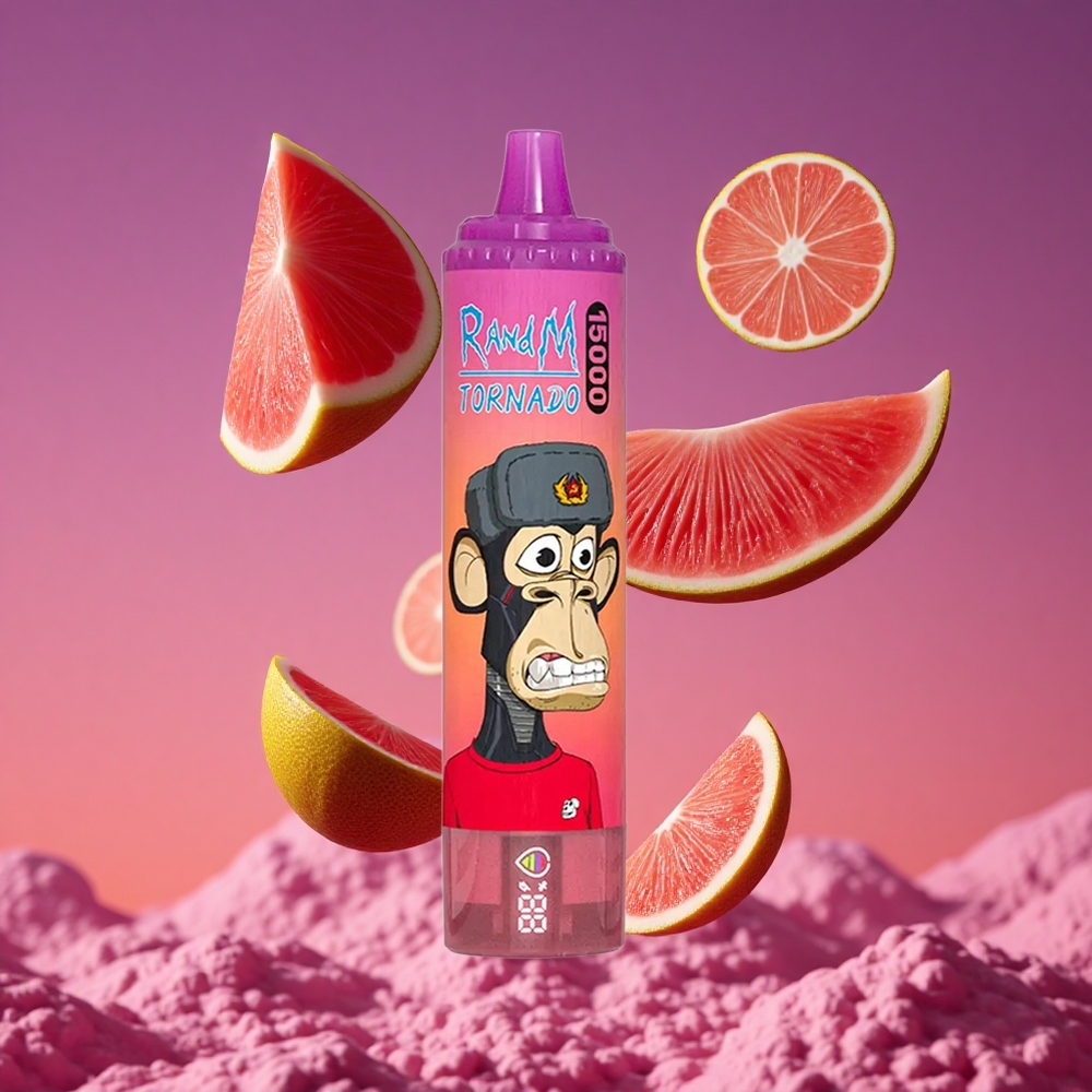 RandM Fumot Tornado 15000 Puffs com 25ml e Tela LCD Sabor Fruta-do-Dragão