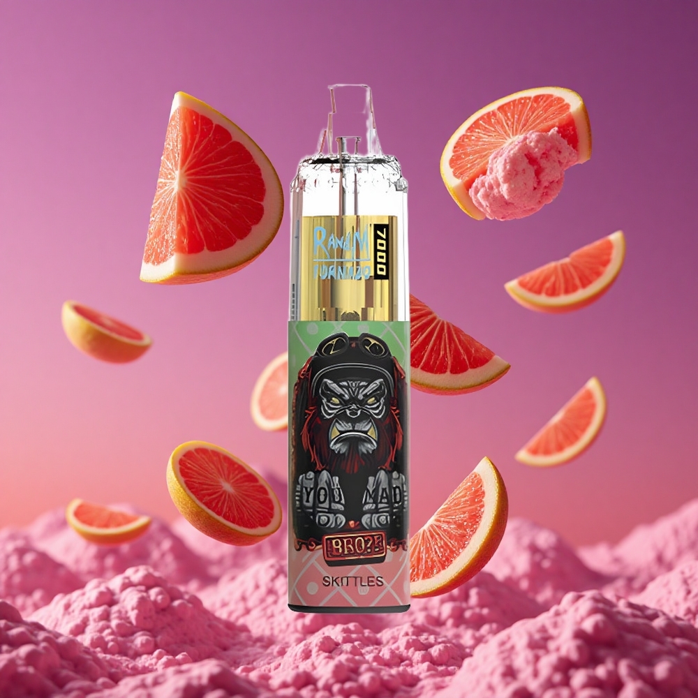 RandM Fumot Tornado 7000 Puffs Vape Descartável Arco-Íris com 14 ML de E-líquido e Bateria de 850 MAH