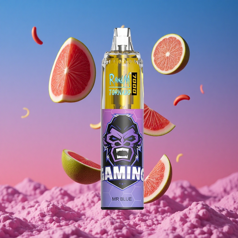 RandM Fumot Tornado 7000 Vaporizador Descartável Dr. Azul com 14 ML de E-líquido e 850 MAH de Bateria