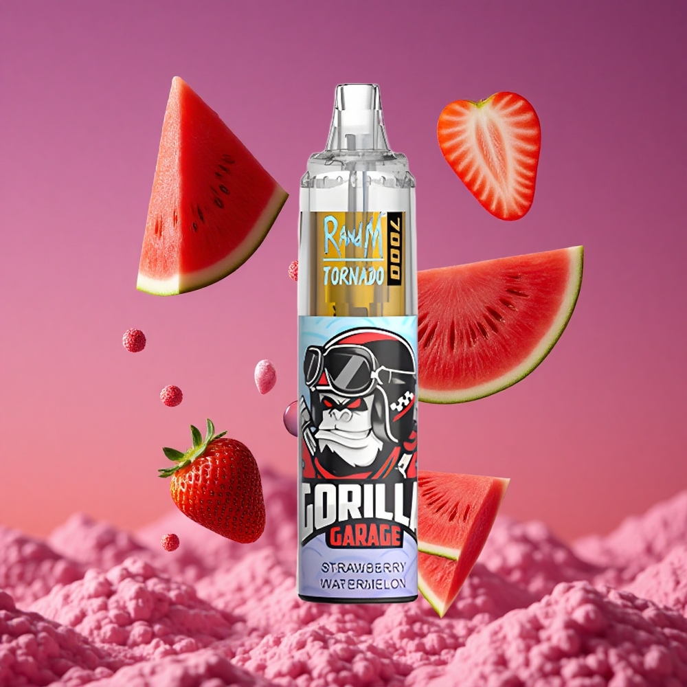 RandM Fumot Tornado 7000 Vaporizador Descartável Morango Melancia com 7000 Puffs e 14 ML de E-líquido
