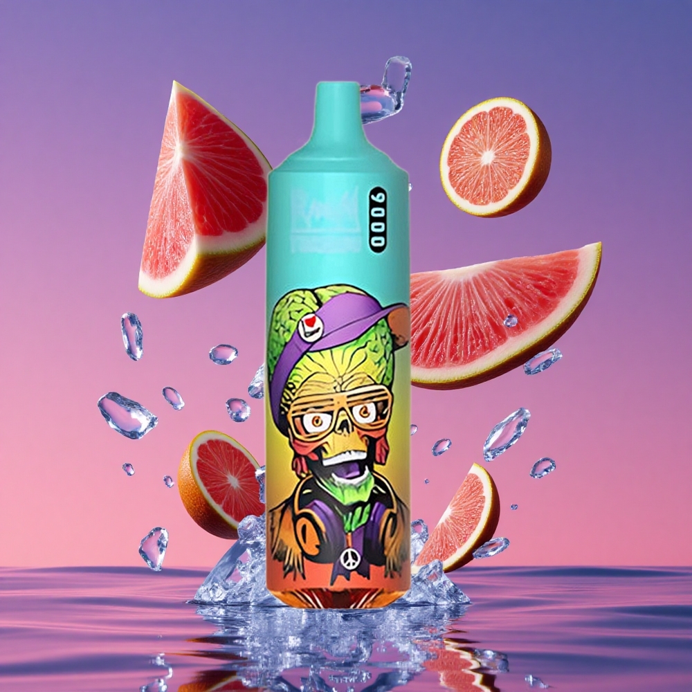 RandM Fumot Tornado 9000 Puffs Vaporizador Descartável Gelo Azul Delicioso com Bateria Recarregável de 850 mAh