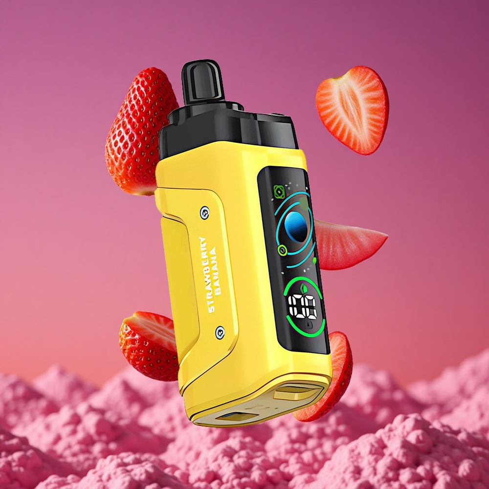 Razz Bar 45000 Puffs Carga Tipo-C e Resistência 1.0 Ohm Morango Banana