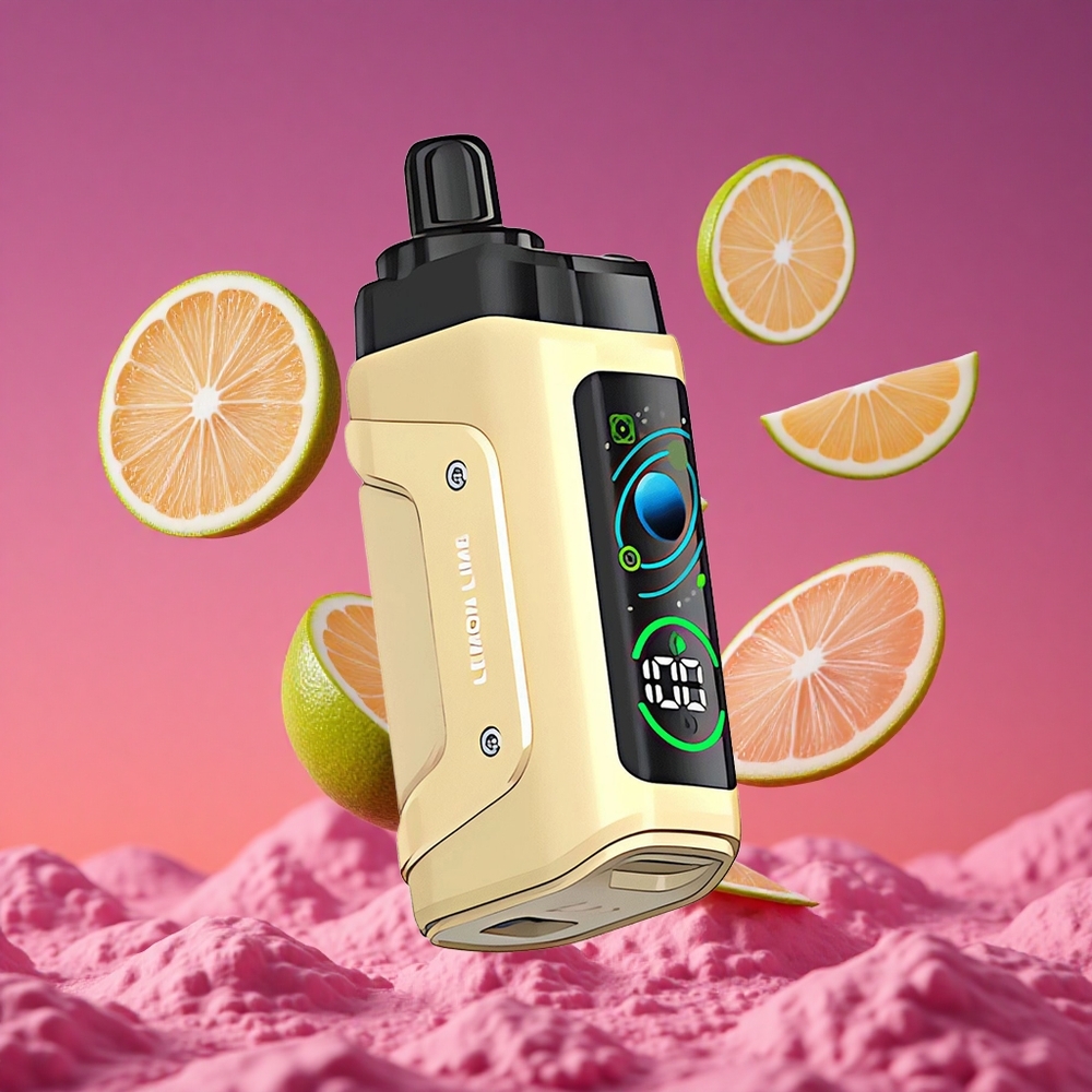 Razz Bar 45000 Puffs Vape Descartável Limão Lima com Bobina Mesh 1.0 Ohm e Bateria 650 mAh