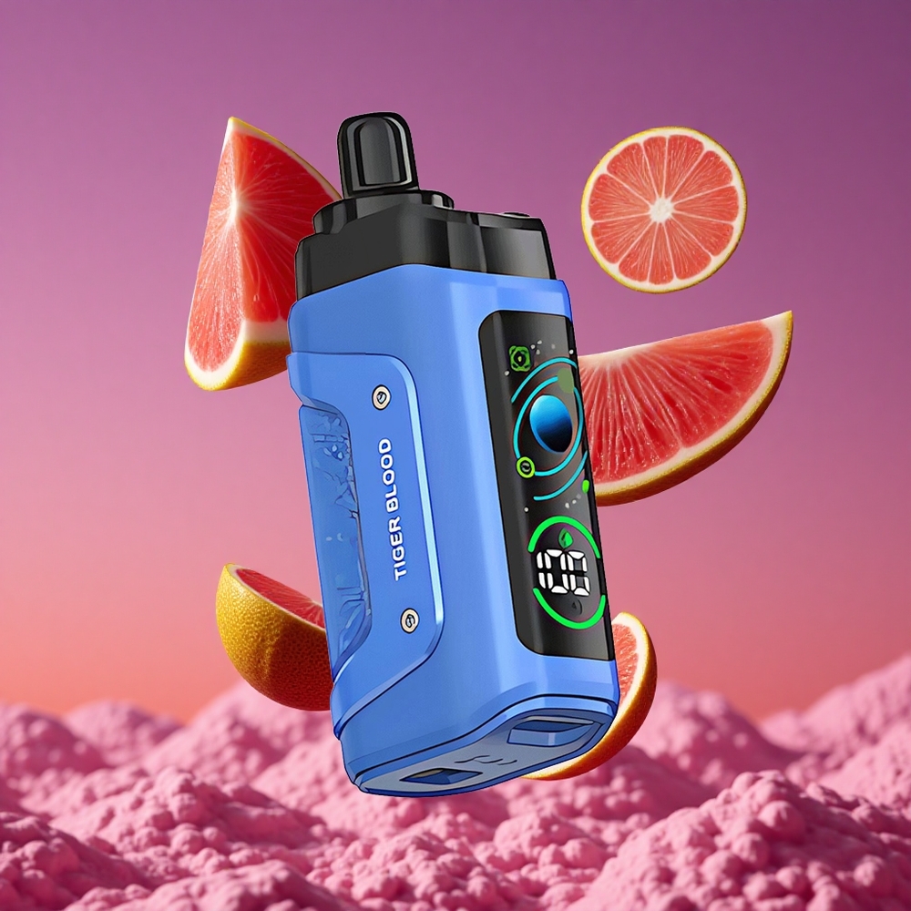Razz Bar 45000 Puffs Vape Descartável Sangue de Tigre com Bobina Mesh 1.0 Ohm e Bateria 650 mAh