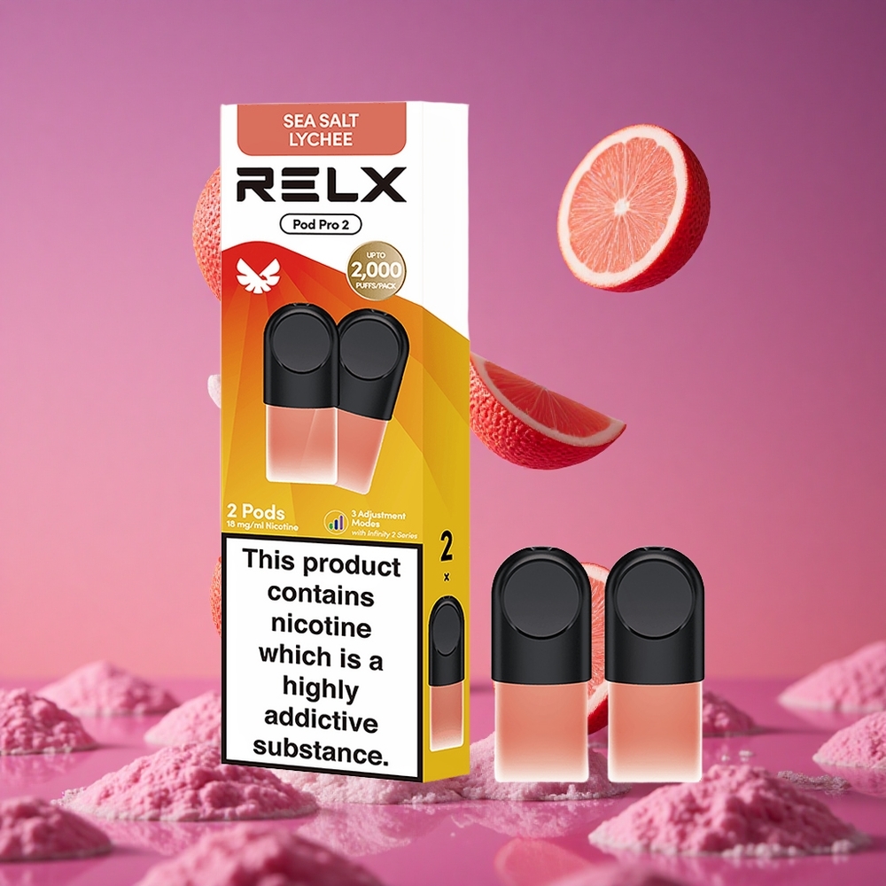 RELX Pod Pro 2 1,8% Nicotina 600 Puffs Sal Marinho Lichia