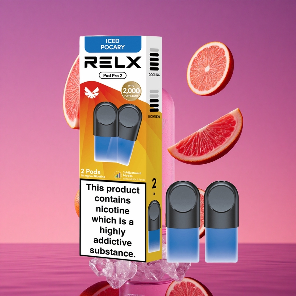 RELX Pod Pro 2 Bebida-Gelo Pocary 1,8% Nicotina 600 Puffs