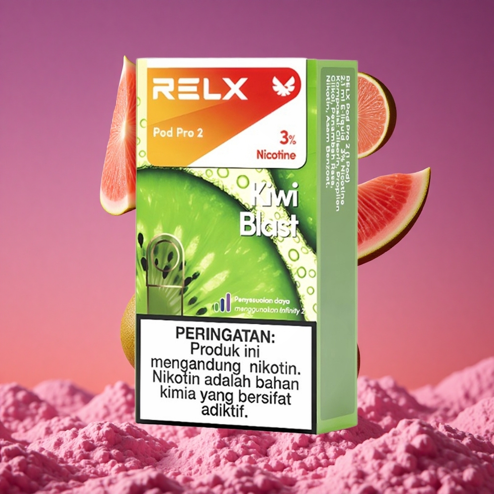 RELX Pod Pro 2 Explosão de Kiwi com 3% de Nicotina e 600 Puffs