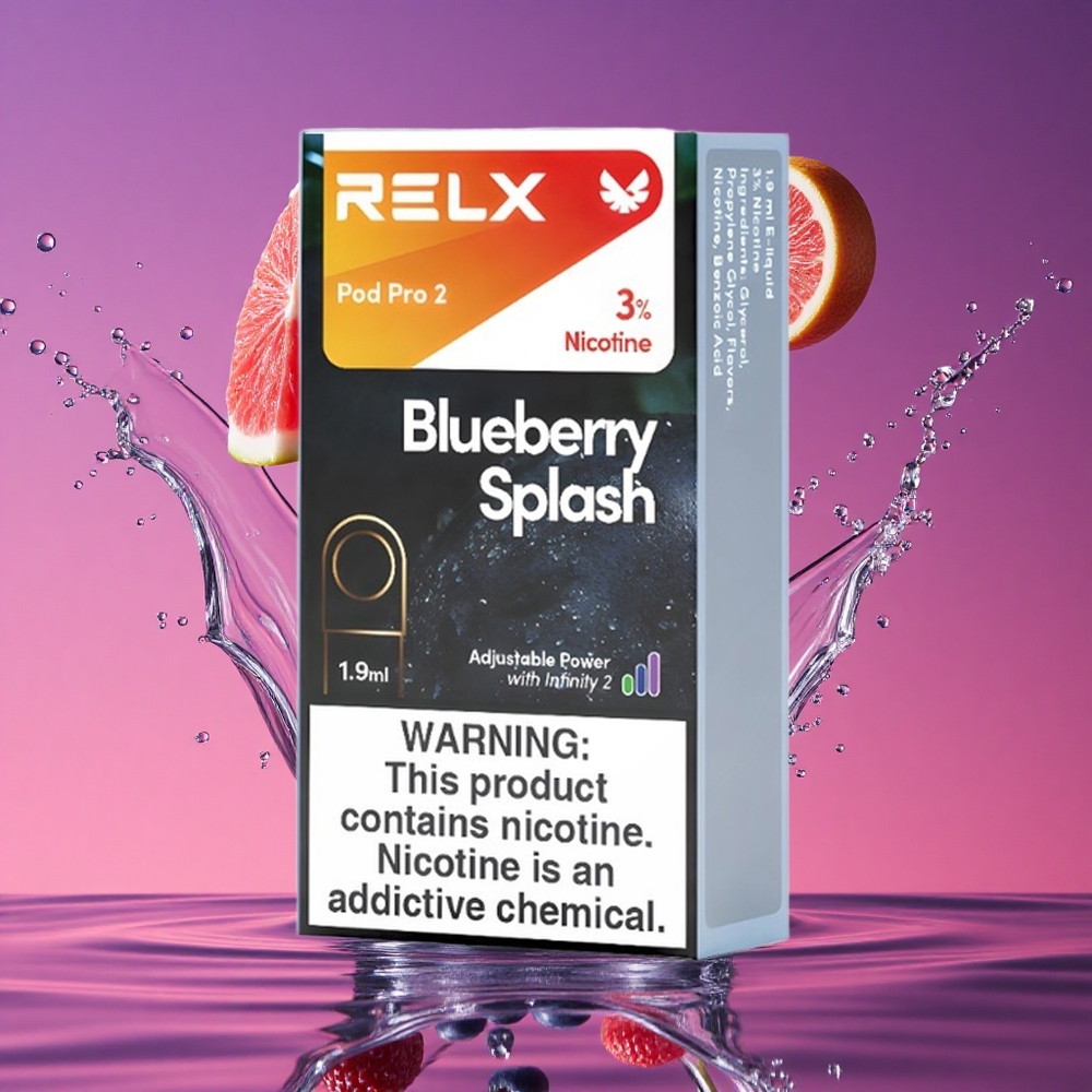 RELX Pod Pro 2 Explosão de Mirtilo 3% Nicotina 600 Puffs