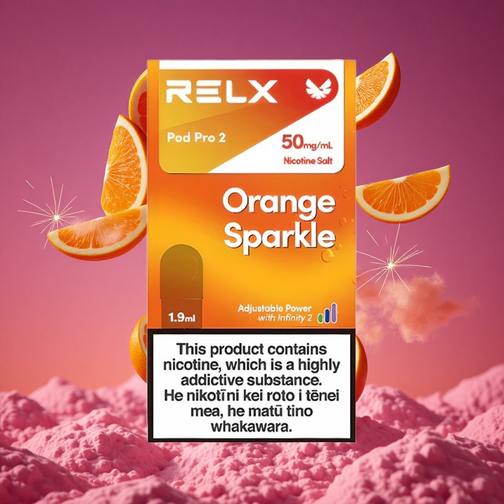RELX Pod Pro 2 Faísca Laranja com 5% Nicotina e 600 Puffs