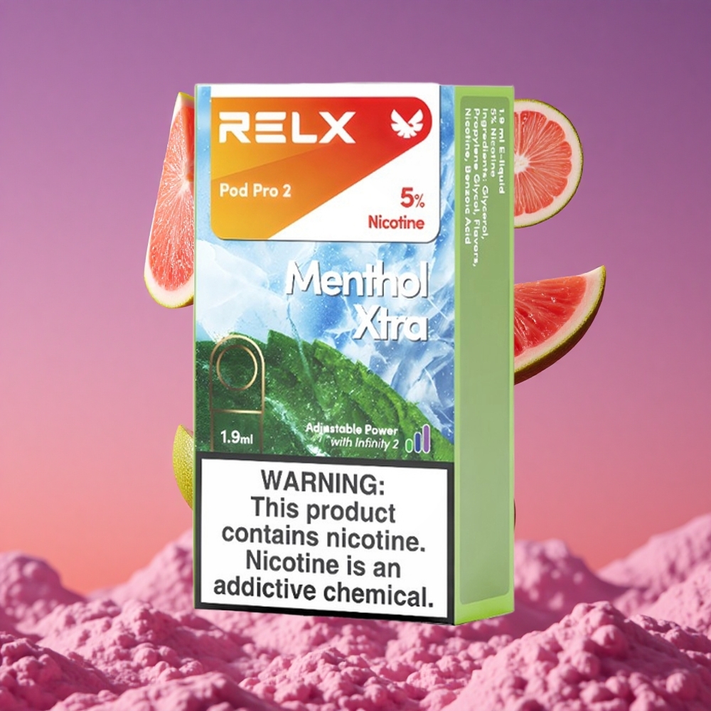 RELX Pod Pro 2 Mentol Xtra com 5% Nicotina e 600 Puffs