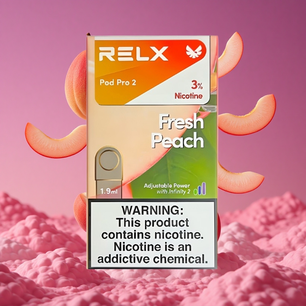 RELX Pod Pro 2 Pêssego Fresco com 3% Nicotina e 600 Puffs