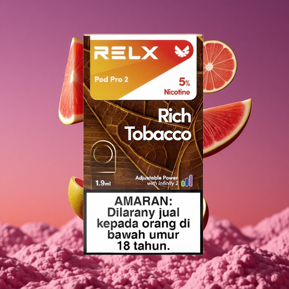 RELX Pod Pro 2 Tabaco Rico com 5% Nicotina e 600 Puffs