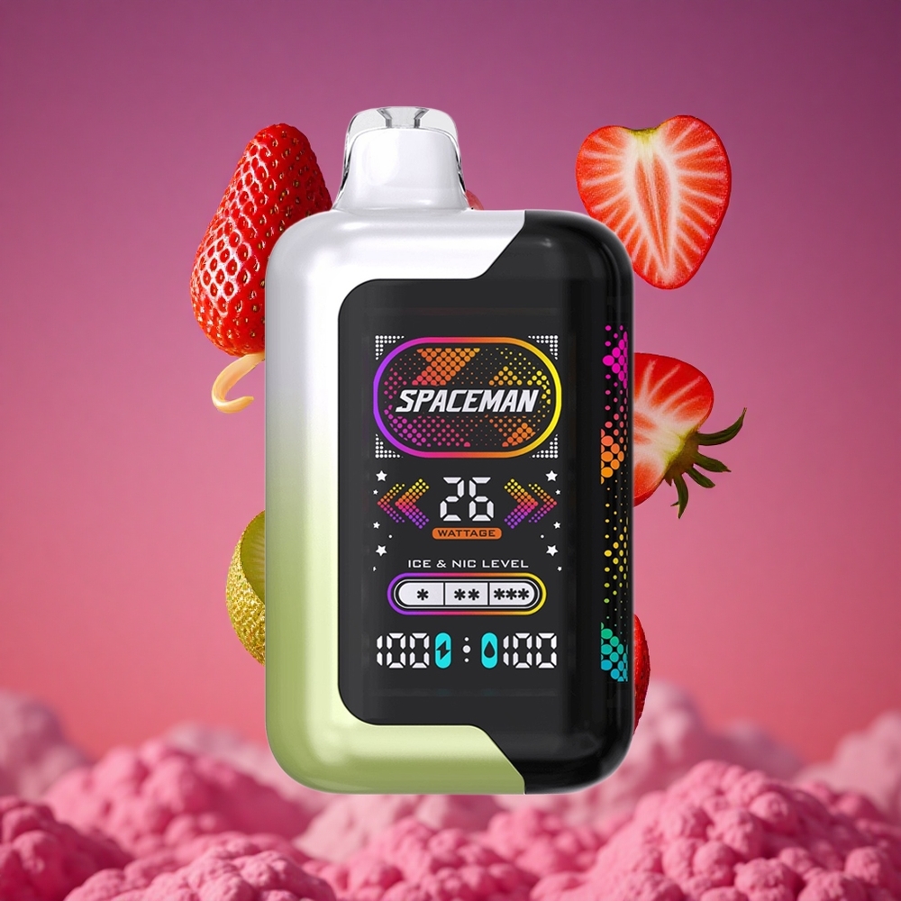 SPACEMAN SP40000 Descartável Vape Morango Kiwi com 40000 Puffs e Bateria Integrada de 1000mAh