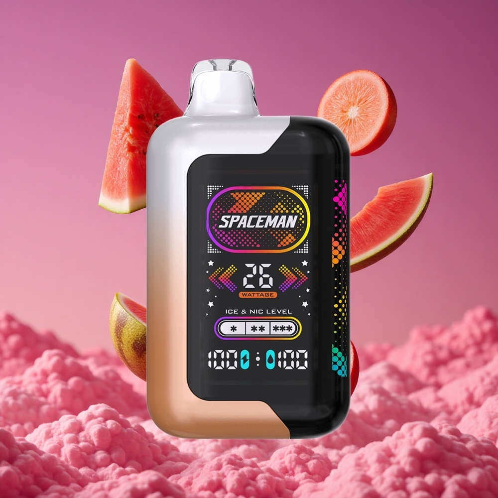 SPACEMAN SP40000 Vape Descartável Pêssego Suculento Melancia com 40000 Caladas e 20ml de Líquido