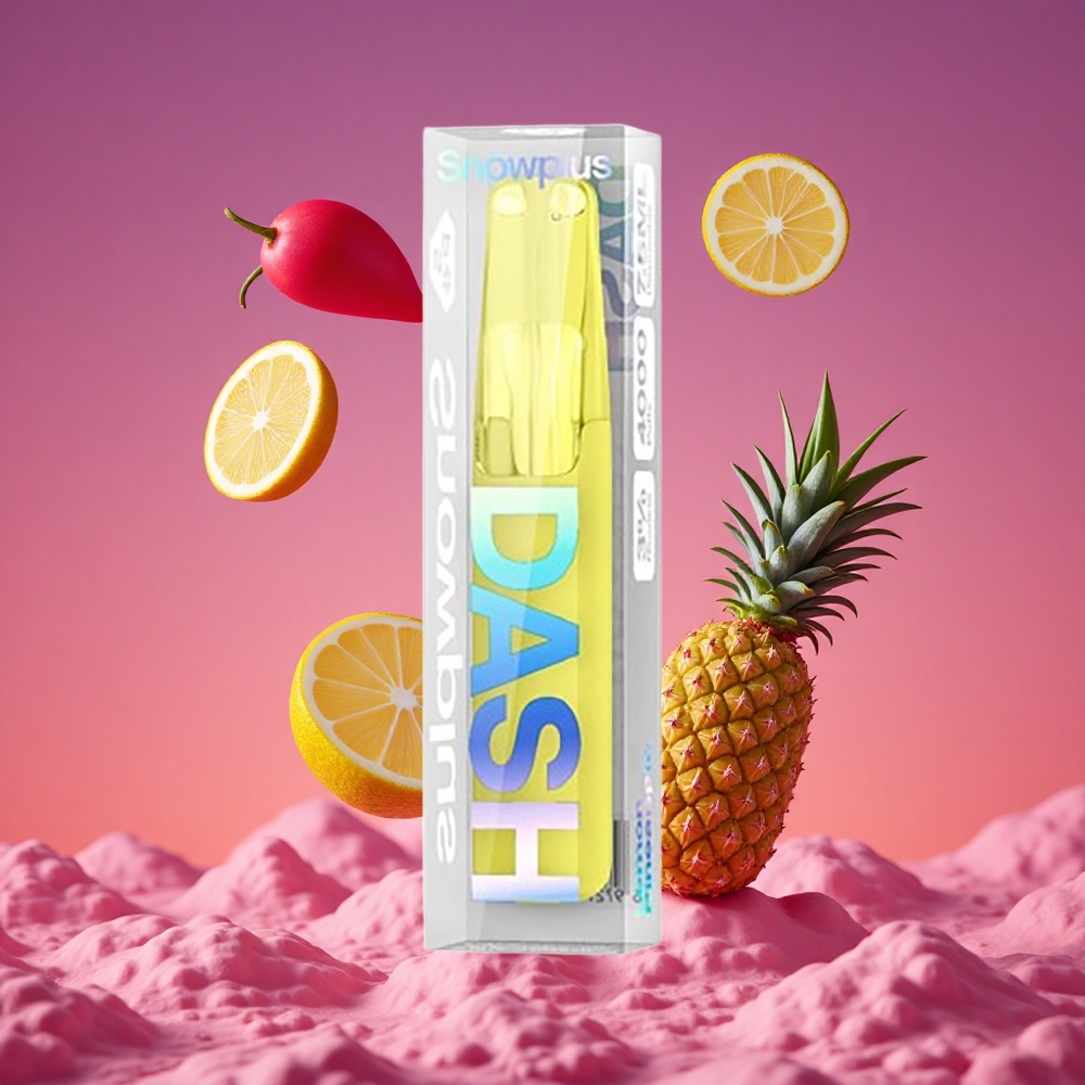 Snowplus Dash 4000 Puffs Dispositivo Descartável com Atomizador Cerâmico e 7,5 ml de E-líquido Abacaxi Limão
