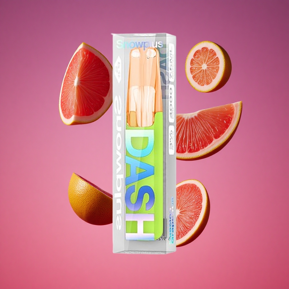 Snowplus Dash 4000 Puffs Dispositivo Descartável com Atomizador de Cerâmica e 7,5 ml de Líquido – Maracujá Toranja
