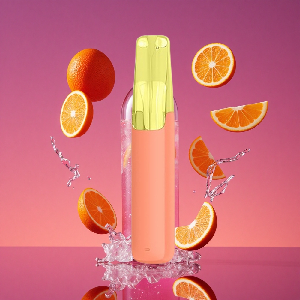 Snowplus Dash 4000 Puffs Dispositivo Descartável com Atomizador de Cerâmica e 7,5 ml de Líquido Refrescante Laranja Soda