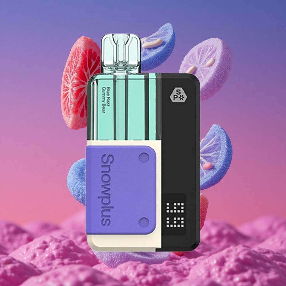 Snowplus Swift 5000 Puffs Prefilled Pod Kit 1000 mAh e Ursinho de Goma Azul Petróleo
