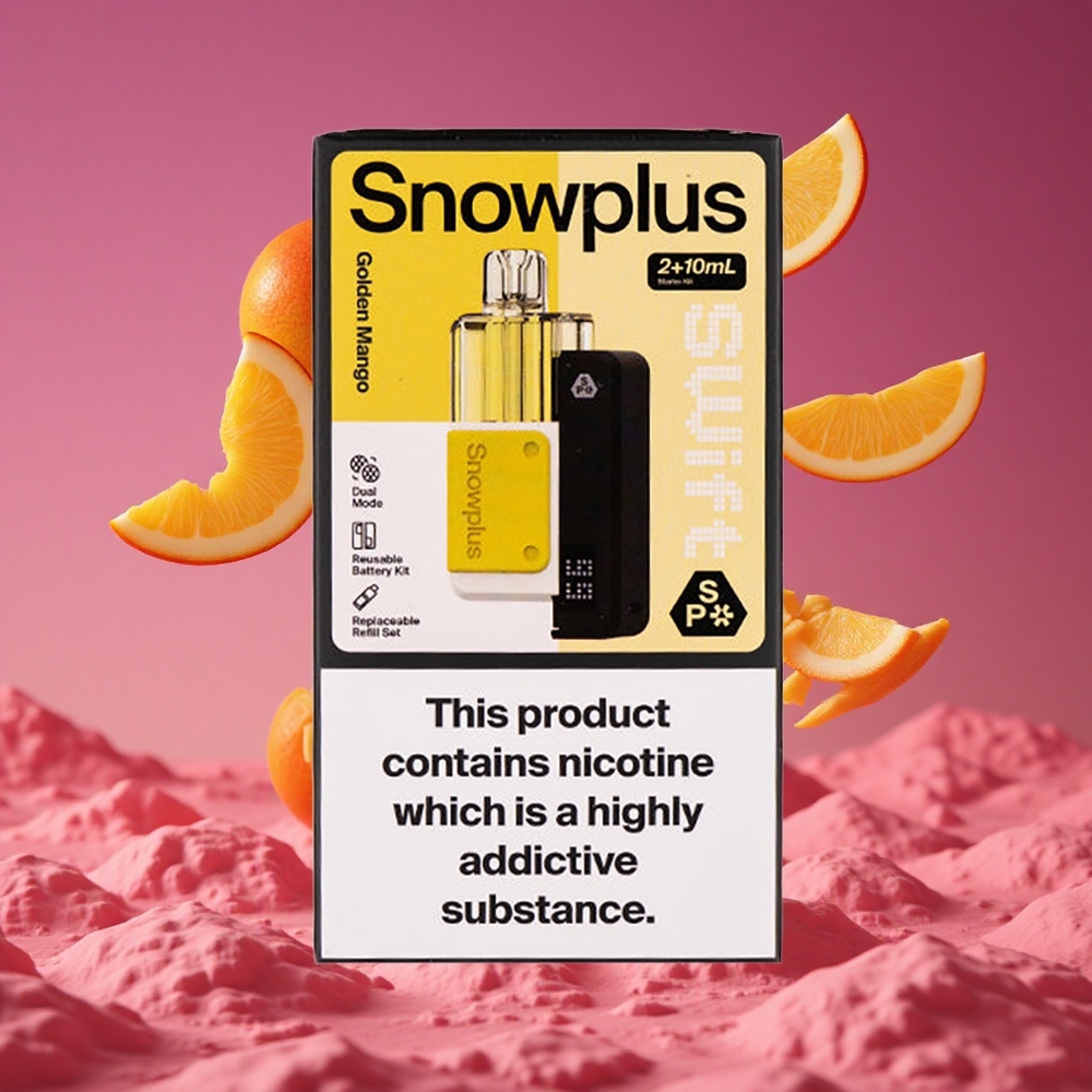 Snowplus Swift 5000 Puffs Prefilled Pod Kit Manga Dourada com Bateria de 1000 mAh e Atomizador Dual Mesh