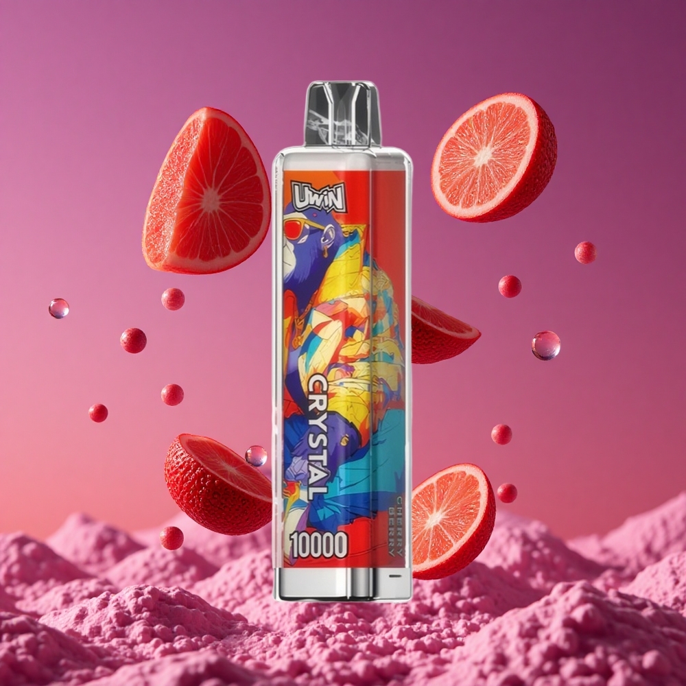 UWIN Crystal 10000 Puffs Cereja Silvestre com 18ml e 5% Nicotina