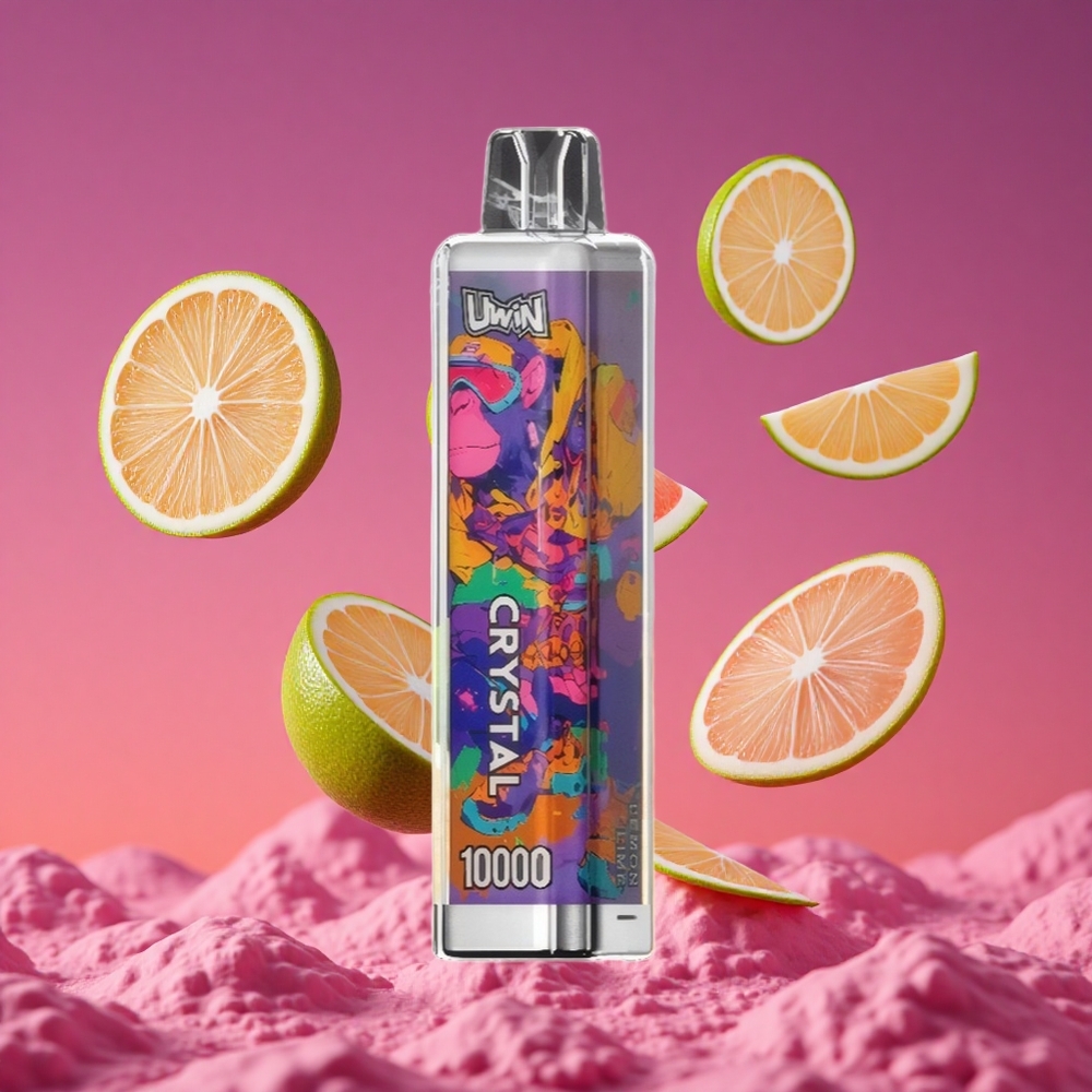 UWIN Crystal 10000 Puffs Descartável Limão Lima com 18ml de Líquido e Bateria Recarregável 650mAh