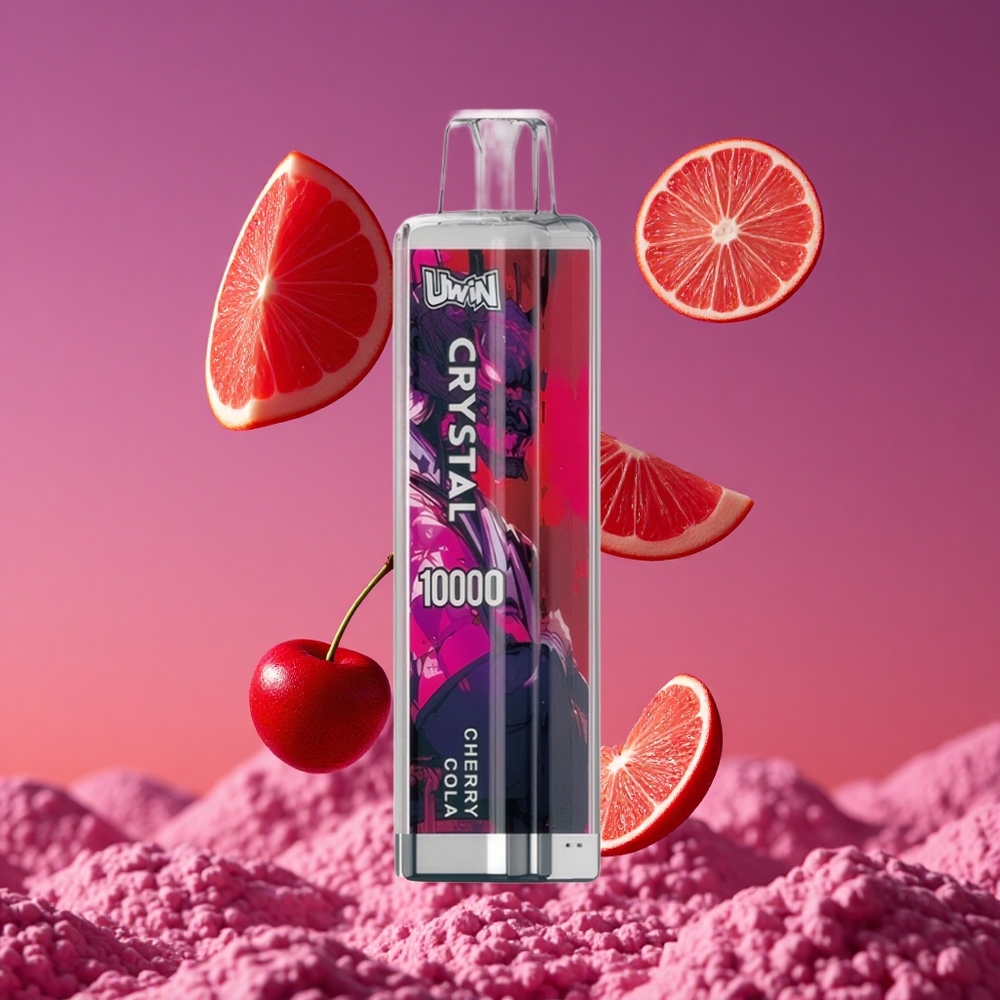 UWIN Crystal 10000 Puffs Dispositivo Descartável Cereja-Cola com 18ml de Líquido e Bateria Recarregável 650mAh