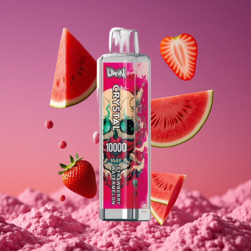 UWIN Crystal 10000 Puffs Morango Melancia com 18ml e 5% Nicotina