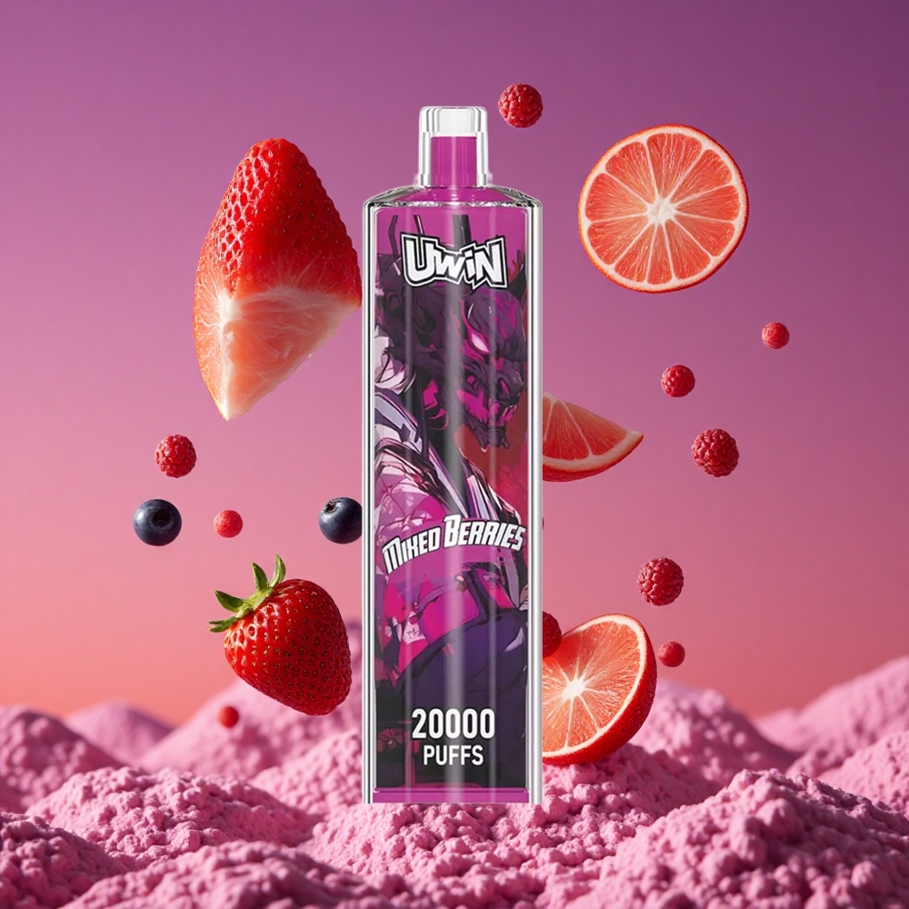 Uwin Shisha Hookah Crystal 20000 Puffs 22ml Frutas Vermelhas Misturadas