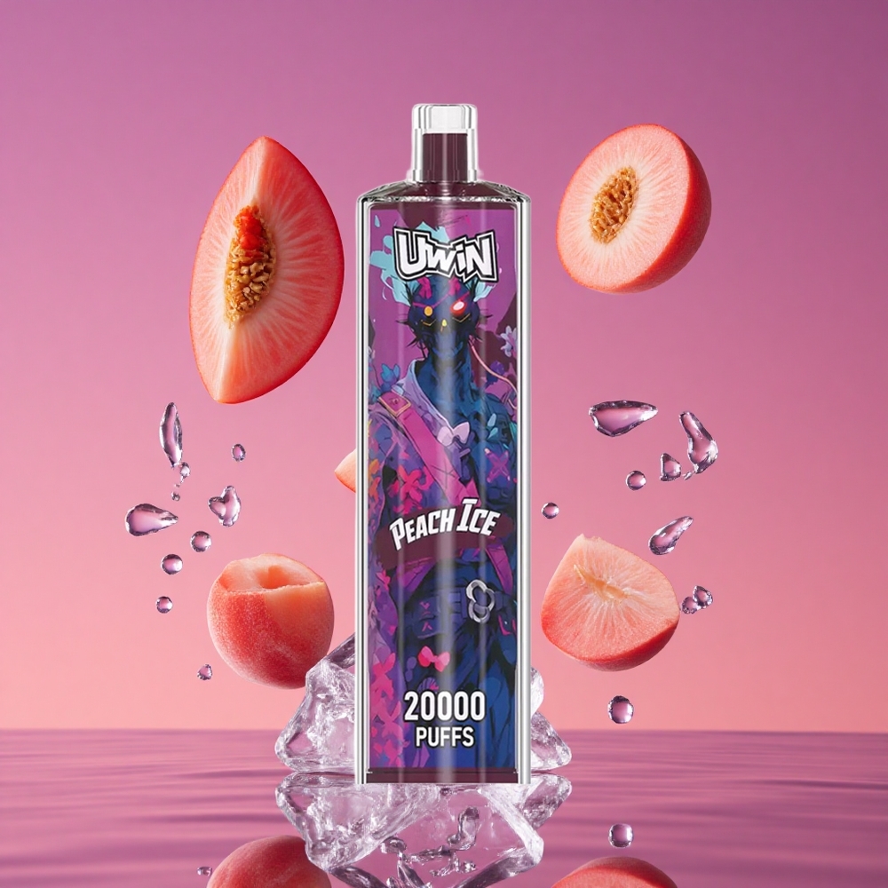 Uwin Shisha Hookah Crystal 20000 Puffs 22ml Pêssego Gelo