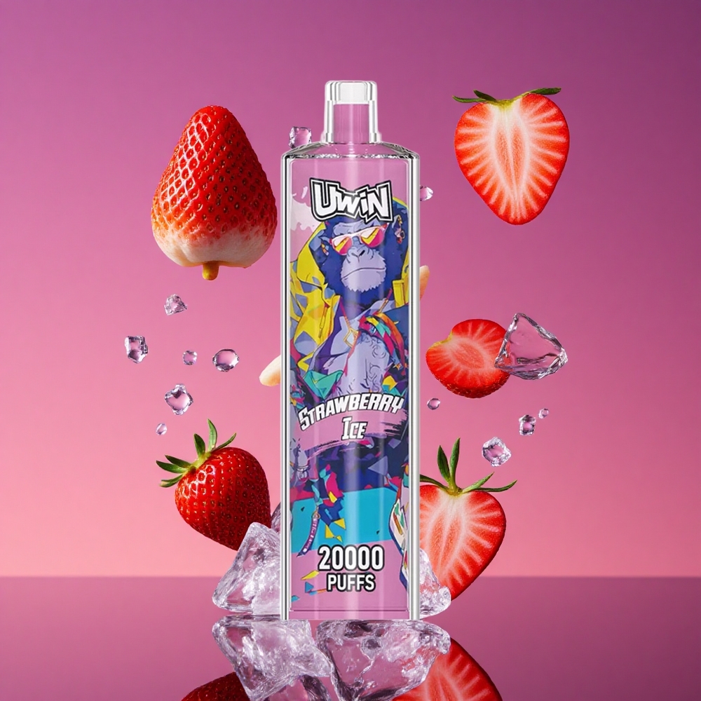 Uwin Shisha Hookah Crystal 20000 Puffs e 22ml Morango Gelado