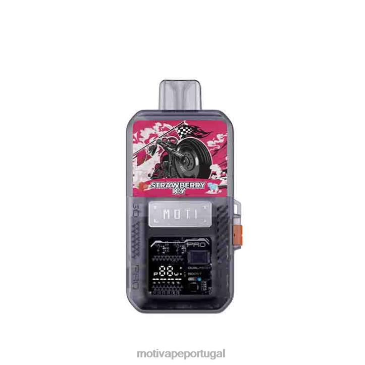 MOTI Go Pro pod + dispositivo descartável morango gelado 6JZ6Z84 MOTI vape pods portugal