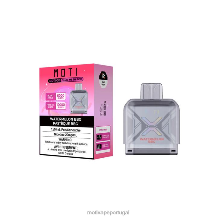 MOTI Go Pro cápsula descartável chiclete de melancia 6JZ6Z92 MOTI vape lisbon