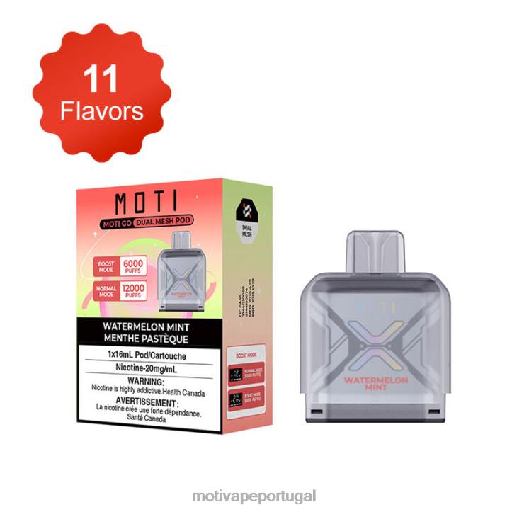 MOTI Go Pro cápsula descartável chiclete de melancia 6JZ6Z92 MOTI vape lisbon