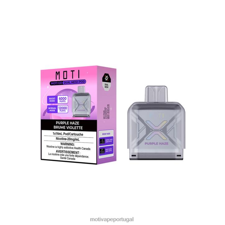 MOTI Go Pro cápsula descartável névoa roxa 6JZ6Z94 MOTI vape pods portugal