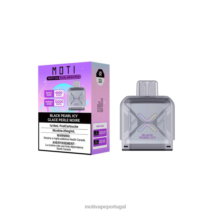 MOTI Go Pro cápsula descartável pérola negra gelada 6JZ6Z97 MOTI vape kit portugal