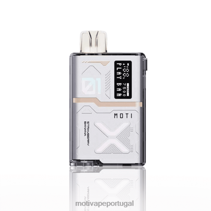 MOTI Play Bar 7.500 vaporizadores descartáveis ​​(5%, 7.500 baforadas) morango banana 6JZ6Z55 MOTI vape review