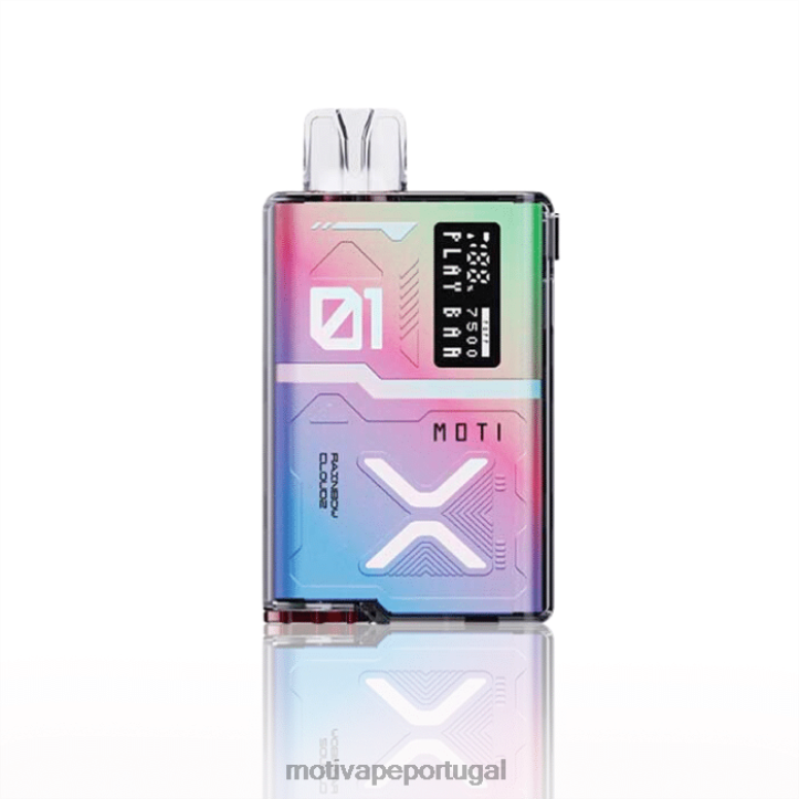 MOTI Play Bar 7.500 vaporizadores descartáveis ​​(5%, 7.500 baforadas) nuvem arco-íris 6JZ6Z57 MOTI vape kit portugal