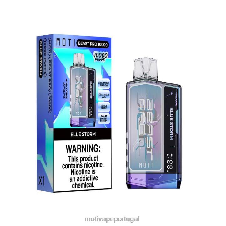 MOTI Beast Pro vape descartável (5%, 10.000 baforadas) goma de mirtilo e pêssego 6JZ6Z39 MOTI vape amazon
