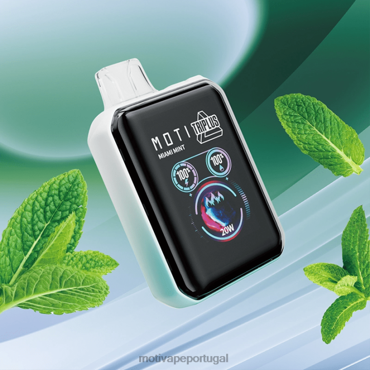 MOTI Triplus Vaporizador descartável de 20k (5%, 20.000 baforadas) hortelã de miami 6JZ6Z5 MOTI vape review